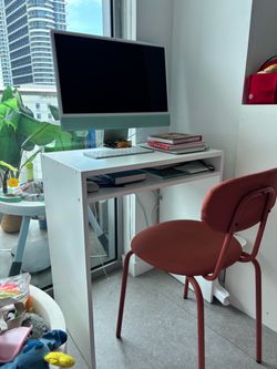 Desk with terracota chair