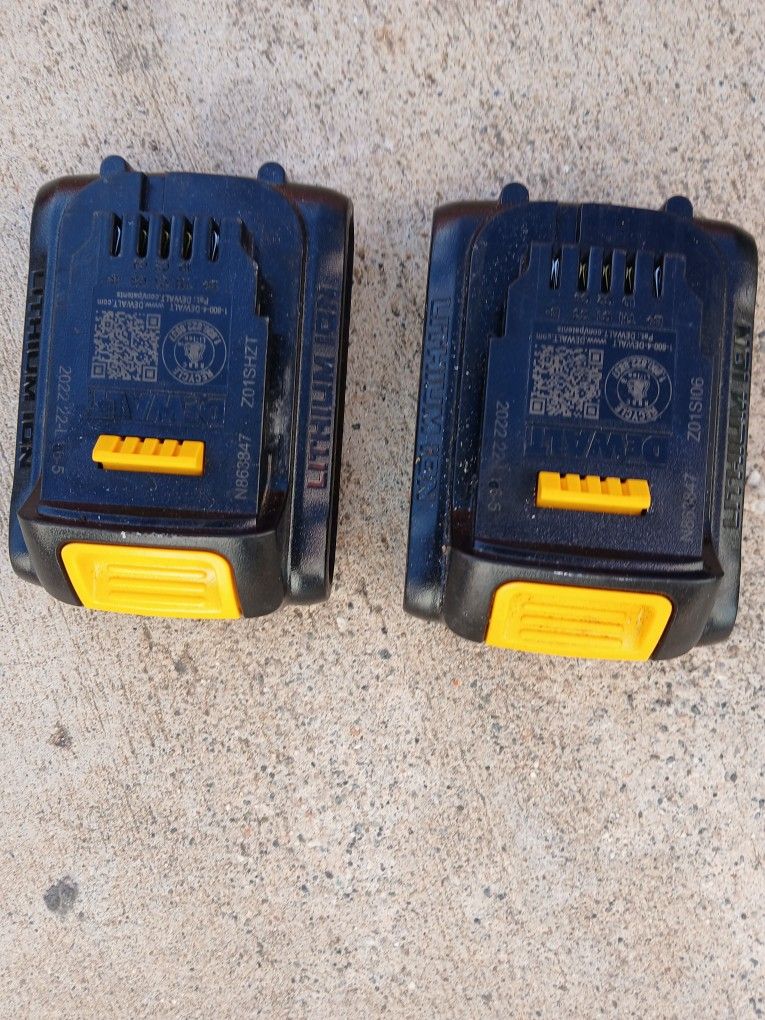 2x Dewalt Batteries And.brand New Charger