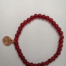 Red Peace Red Beaded Bracelet 