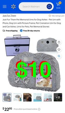 Pet Memorial Urns for Dog Ashes - Pet Urn with Photo, Dog Urn with Picture Frame, Pet Cremation Urn for Dog and Cat Ashes, Urns for Pets
