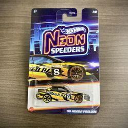 HOT WHEELS SILVER SERIES NEON SPEEDERS '98 HONDA PRELUDE 1/64 Diecast