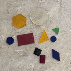 150 shapes-transparent - 12 different shapes-student, teacher, classroom