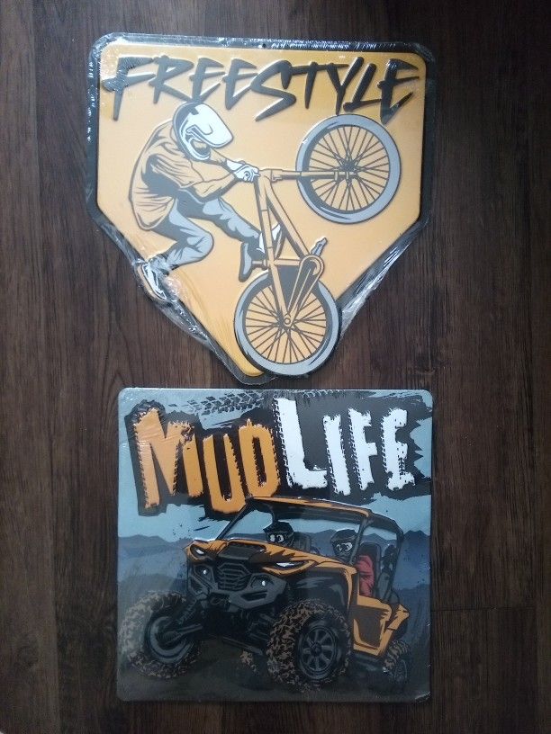 Metal Tin Outdoor Sports Wall Decor 