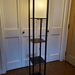 Furrino 3 Shelf Floor Lamp, Black