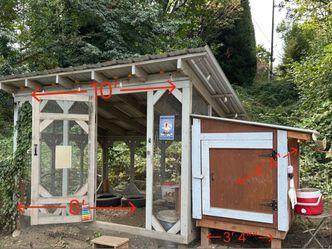 Chicken coop 8 x 10 PLUS bonus room