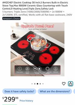 New cooktop 30” electric