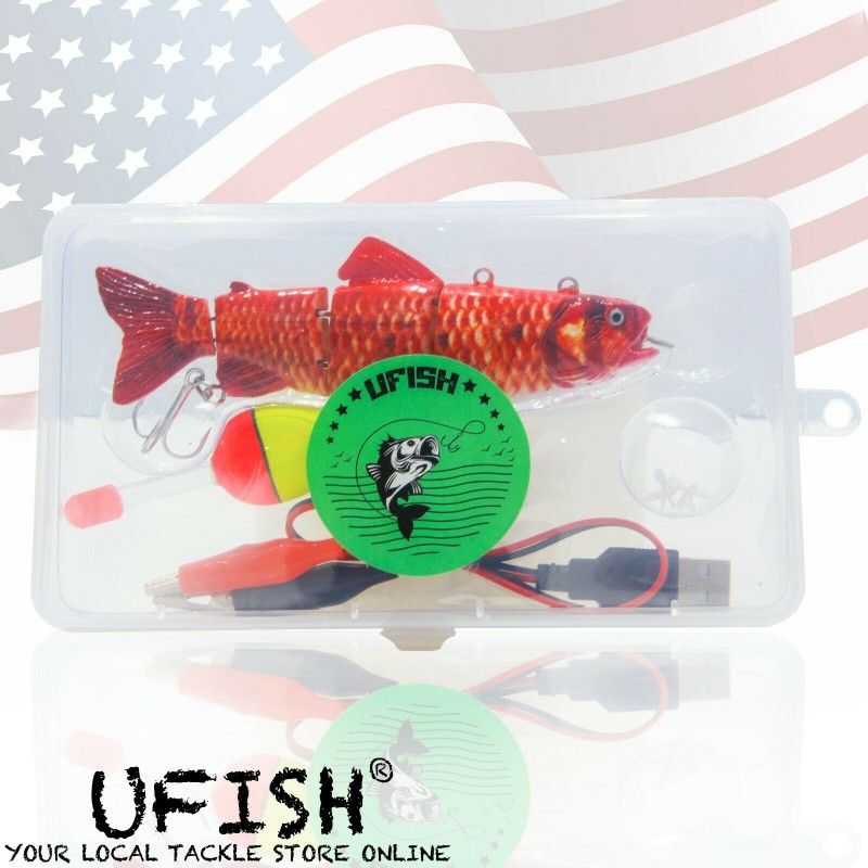 USB Red Bass Self Swimming Fishing Lure Gift For Fisherman Propeller With Charger