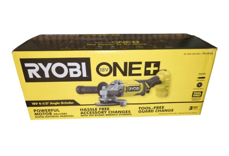 New RYOBI ONE+ 18V Cordless 4-1/2 in. Angle Grinder PCL445B SEALED In Box
