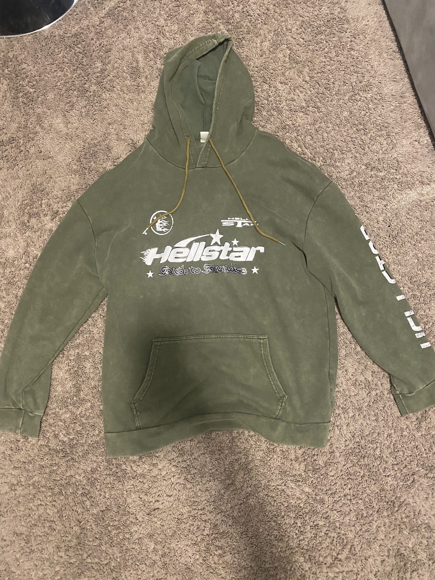green hellstar hoodie size XXL