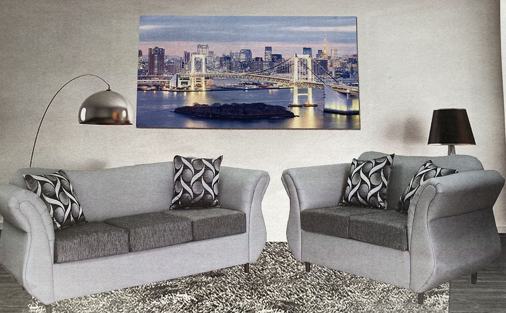 Sofa and love seat 2 PCS