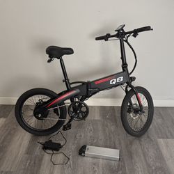 Folding Ebike, Electric Bicycle with Removable Battery, 20MPH Includes two batteries (60-80 miles)