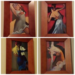 WOOD FRAMED 4 PICTURES SET FOR $40 ( 15.5"×21.5" )  PRICE HAS BEEN REDUCED!!