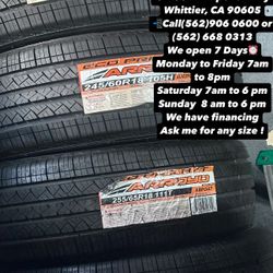 SET OF NEW TIRES, 245/60R18 ARROYO 105H, INCLUDING MOUNTING AND BALANCING. ASK ME FOR ANY SIZE OR BRAND