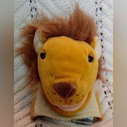Manhattan Toy Company Puppet Lion 2000  Fuzzy Plush Retired Hand Puppet 