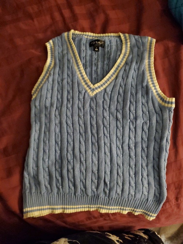 Sweater Cable Knit Vest Girls L