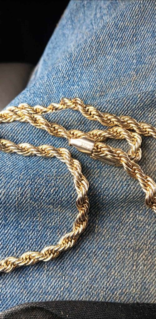 14K 6mm Gold Chain 24inch