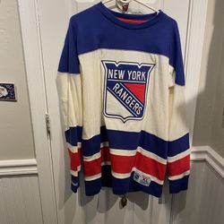 Mens Hockey Size XL Vintage Mitchell and Ness New York Rangers Jersey