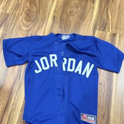 Jordan Vintage Button Up Jersey Dodger Blue Michael Jordan Teamwork Frios Xl