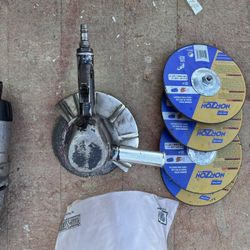 COMPLETE GRINDER SET INGERSOL RAND WITH NORTON ABRASIVES