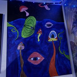 Customized Mushrooms Canvas Painting 