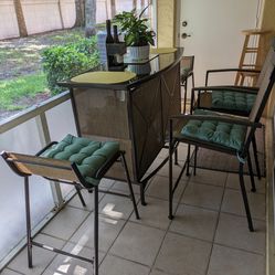 Patio Bar Table And Four Chairs