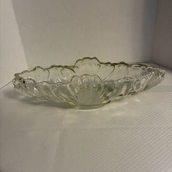 Vintage Clear Glass Banana/Gondola Bowl