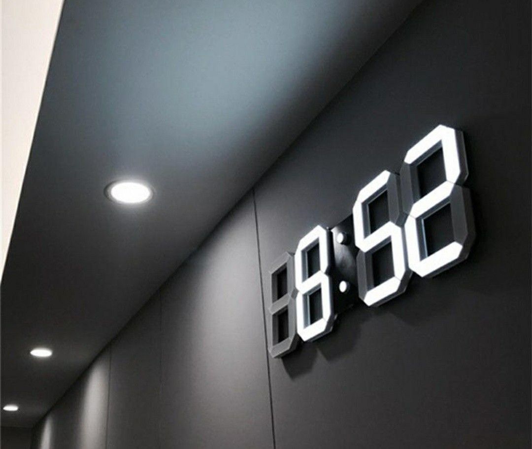 Modern Design 3D LED Wall Clock Modern Digital Alarm Clocks Display