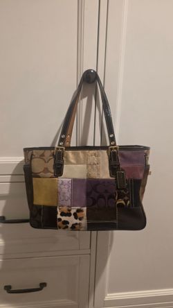 Coach patchwork tote bag
