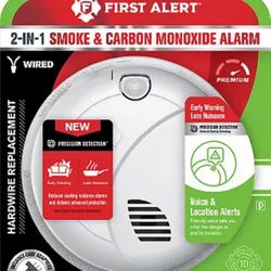 First Alert 1046778 Hardwired Photoelectric Smoke & Carbon Monoxide Alarm, Voice