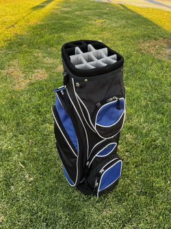 RJ Golf Cart Bag – Multi-Way Divider – Excellent Condition – Black & Blue