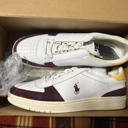 Polo Ralph Lauren Court Leather-Suede Sneaker 12D