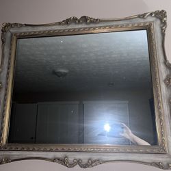 Vintage Mirror Extremely Heavy  French Pick Up Only