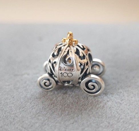 Pumpkin cart 100th anniversary commemorative charm beads suitable for girls bracelet, fashionable jewelry