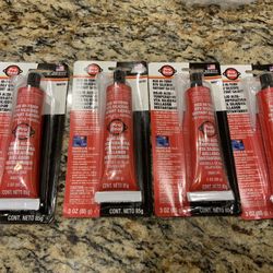 4 Tubes Red Hi Temp RTV Silicone Instant Gasket Unopened Packages