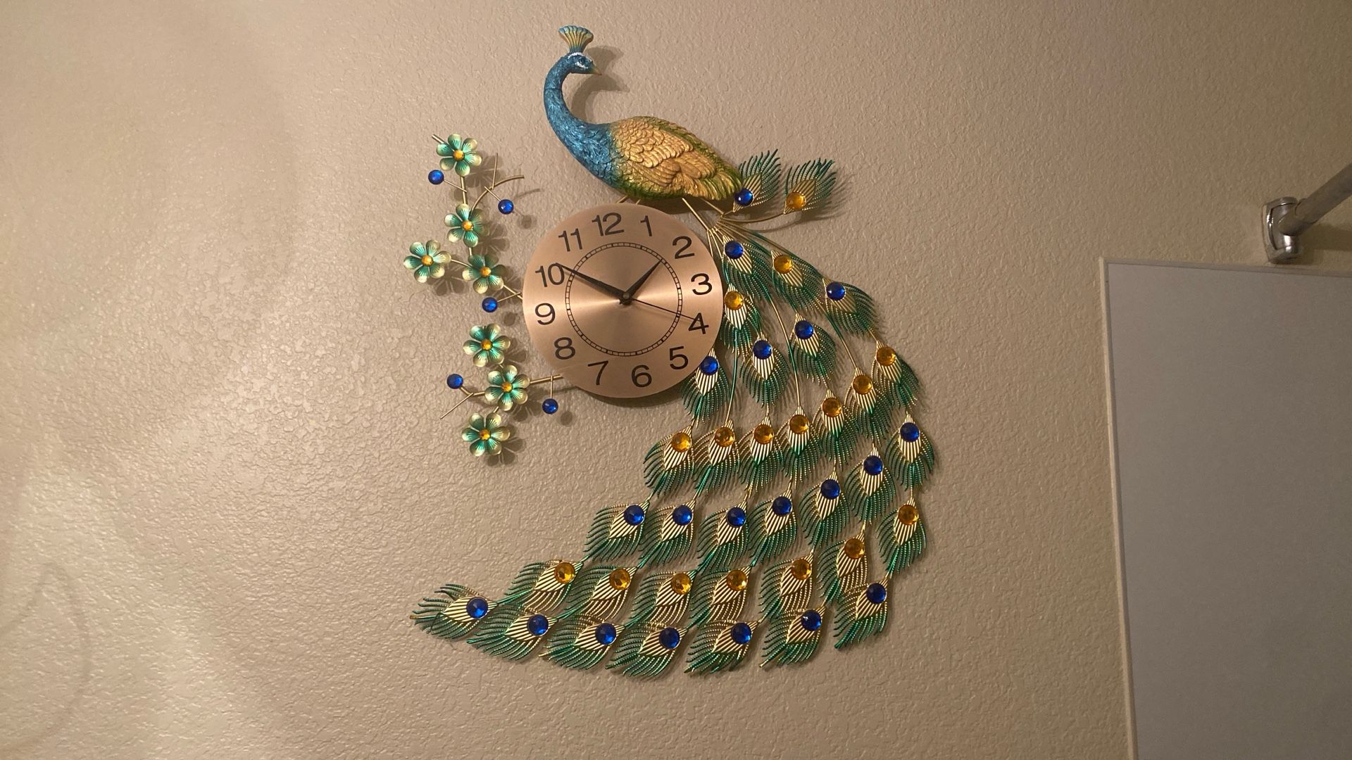 Beautiful, Peacock Clock.