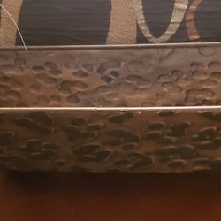 Weighted Rustic Metal Tray With Claw Feet.