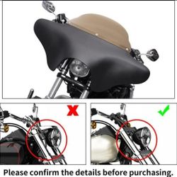 Front Batwing Outer Fairing with Windshield Mounting Brackets Hardwares Fit For Harley
