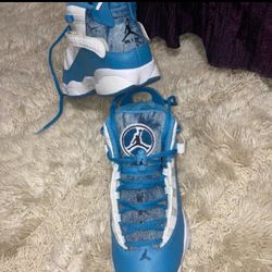 Air Jordan 6 Rings Blue Denim Sneakers