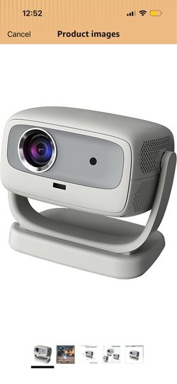 Portable 1080P Mini Projector for Home Theater, with External Devices Support, Keystone Correction, Compact Design, Ce&Fcc Certified, Gray
