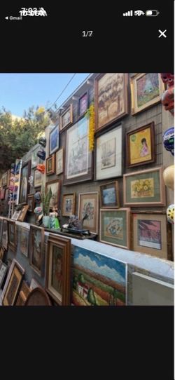 Art sale today 805 Washington Del Giorgio’s store Hillcrest Street parking or we have parking right in the alley way 11 til 5 pm