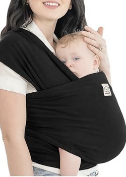 BRAND NEW IN BOX _ KeaBabies Baby Wrap Carrier, All in 1 Original Baby Carrier (Trendy Black)