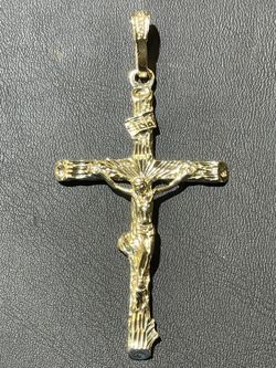 14KT Yellow Gold Crucifix Cross Pendant