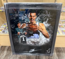 Fanatics Authentic Victor Wembanyama Rookie Autograph 20x24 Frame In Focus Photo