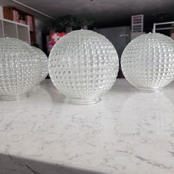 5 Glass Disco Balls Party Decor