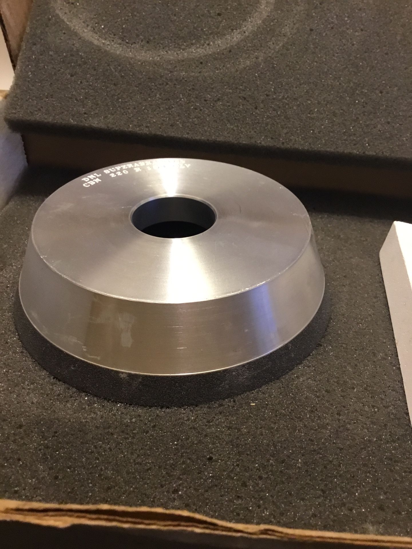 5” CBN Cup Wheel Superabrasive 5” X 1-3/4” x 1-1/4” U=1/8” X=3/8” CBN 220 R 150 DLV 80311