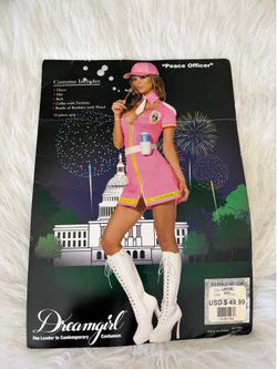 Dreamgirl Sexy Peace Officer Costume - Pink, Size Large