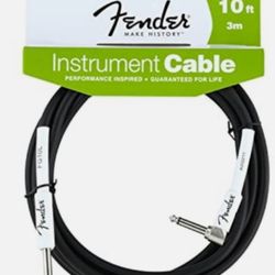 Fender Performance Series Instrument Cables (Straight-Right Angle) for electric guitar, bass guitar