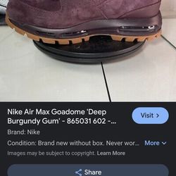 Nike Air Max Goadome 'Deep Burgundy Gum' 