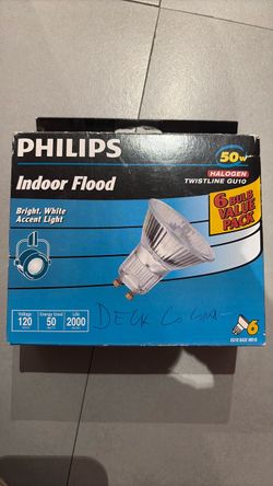 5 Phillips indoor Fortnite bright white accent, light halogen twist line G U 10