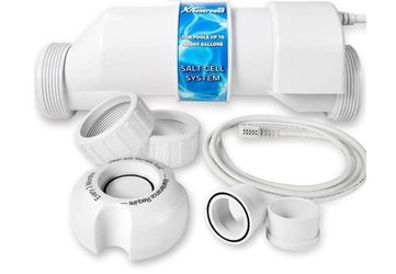 Universal Salt Cell Plate Up to 15,000 Gallons, Chlorination Salt Cell For In-Ground Swimming Pools, 15K Cell Plate With Temperature Sensor

